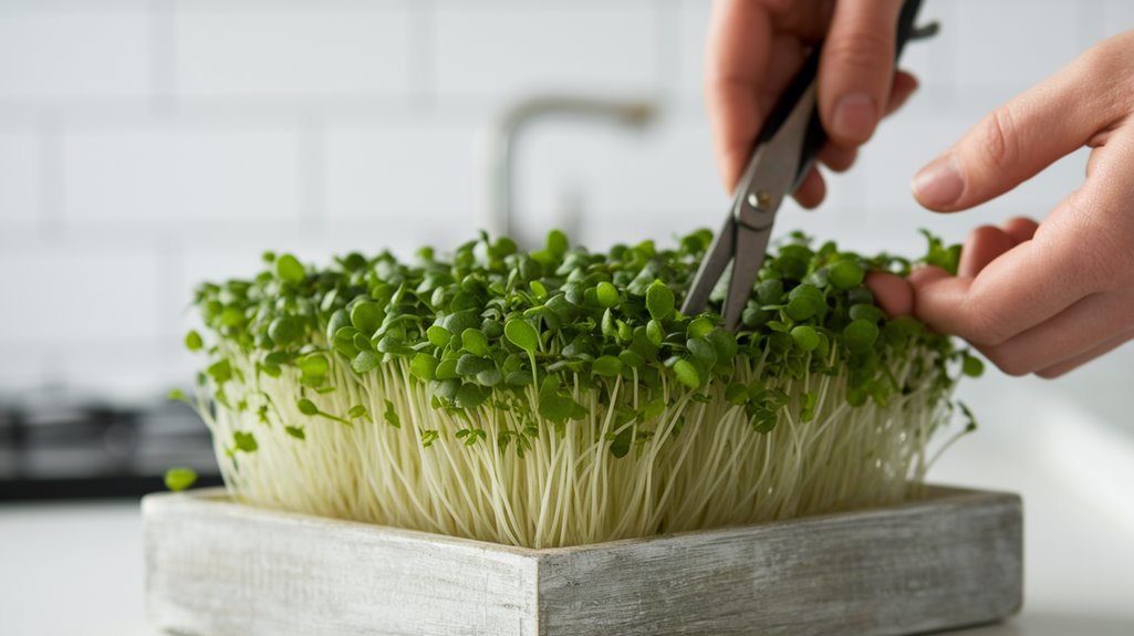 harvesting vibrant microgreens effectively