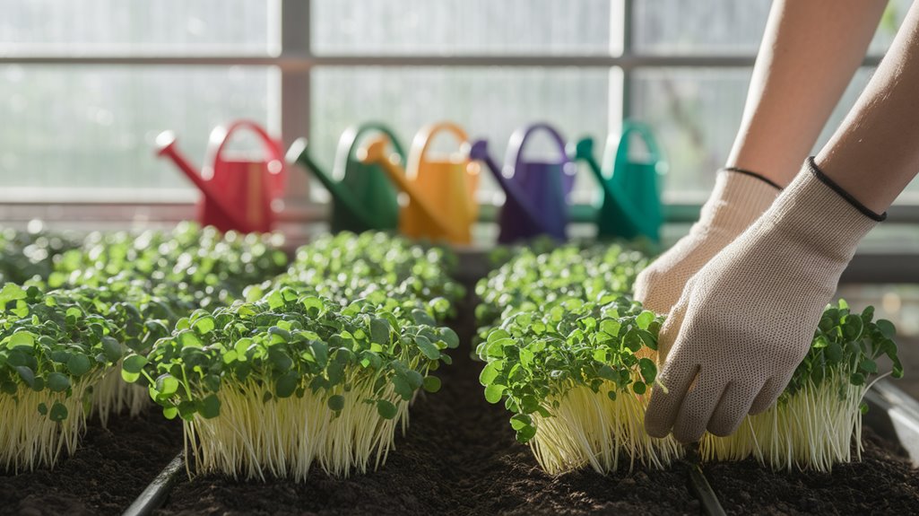 optimal microgreens growing conditions