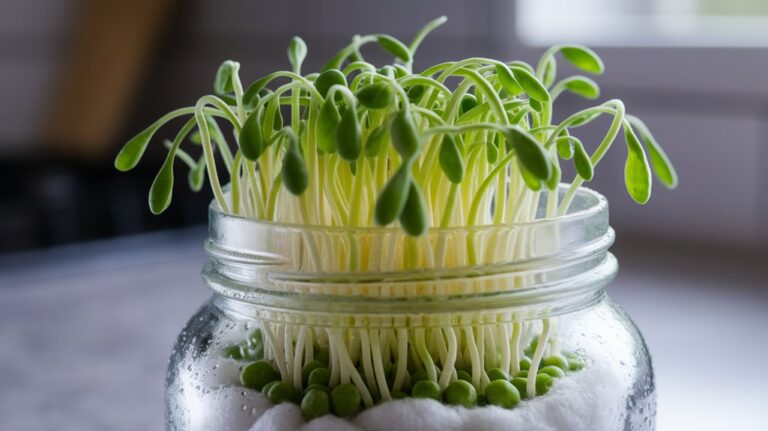 grow healthy pea sprouts
