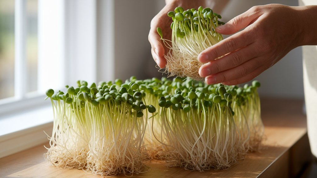 harvesting fresh sprouts efficiently