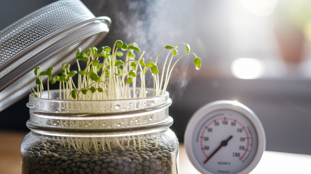 optimal sprouting conditions maintained
