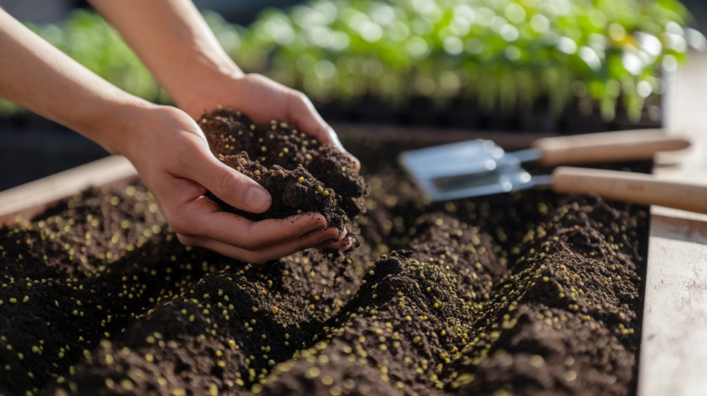 prepare soil for spigarello
