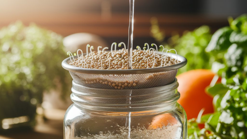 sprouting quinoa seeds process