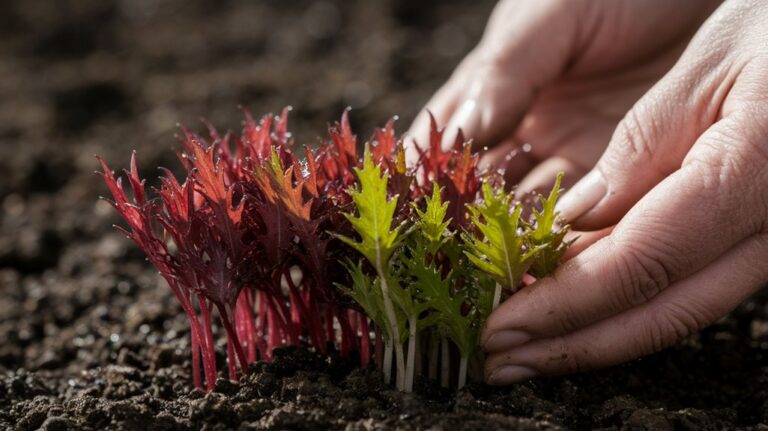 sprouting red shiso seeds