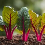 sprouting red swiss chard