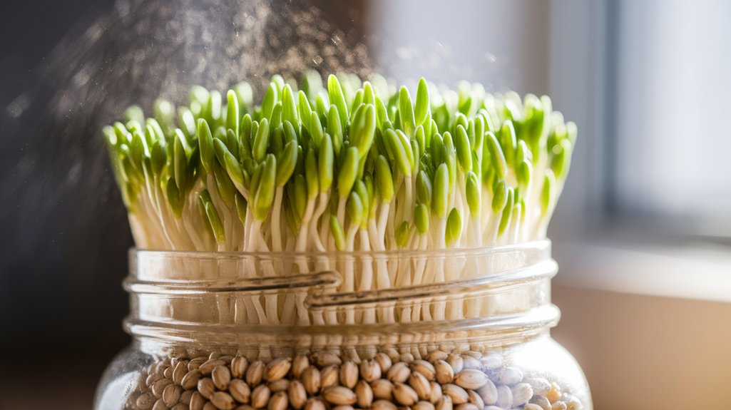 sprouting wheat step by step