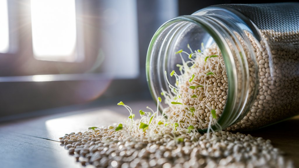 successful sesame seed sprouting