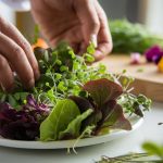 artful dishes with greens