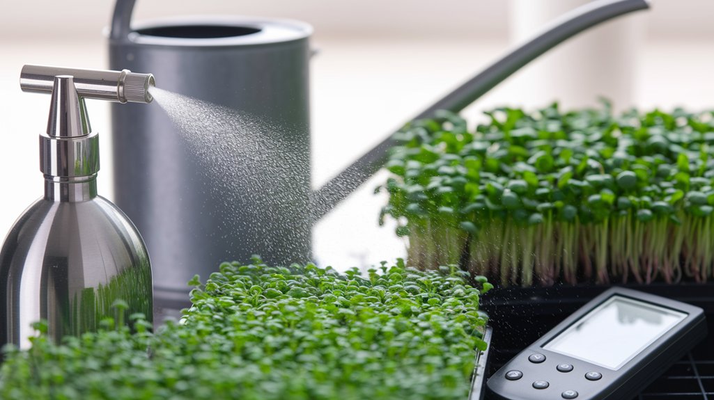 gentle watering for microgreens
