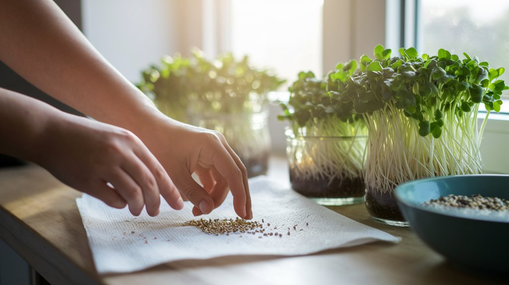 germinate seeds for sprouts