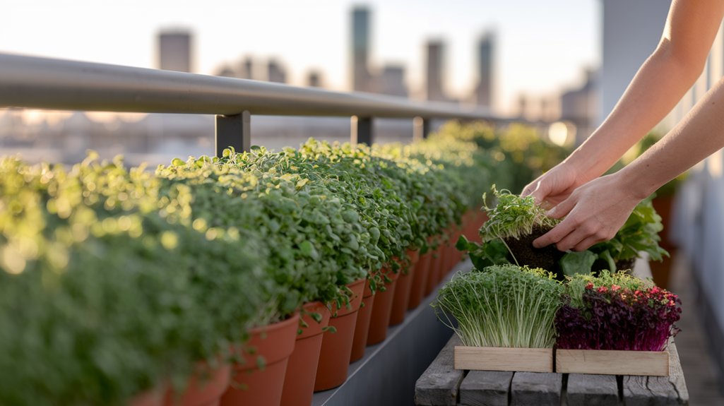 harvest and enjoy microgreens