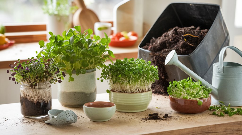 sustainable microgreens gardening practices