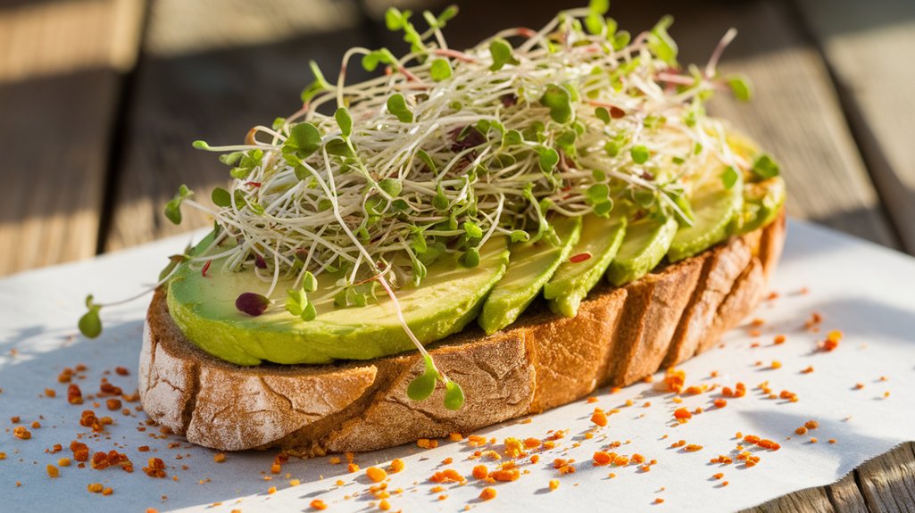 avocado toast with sprouts