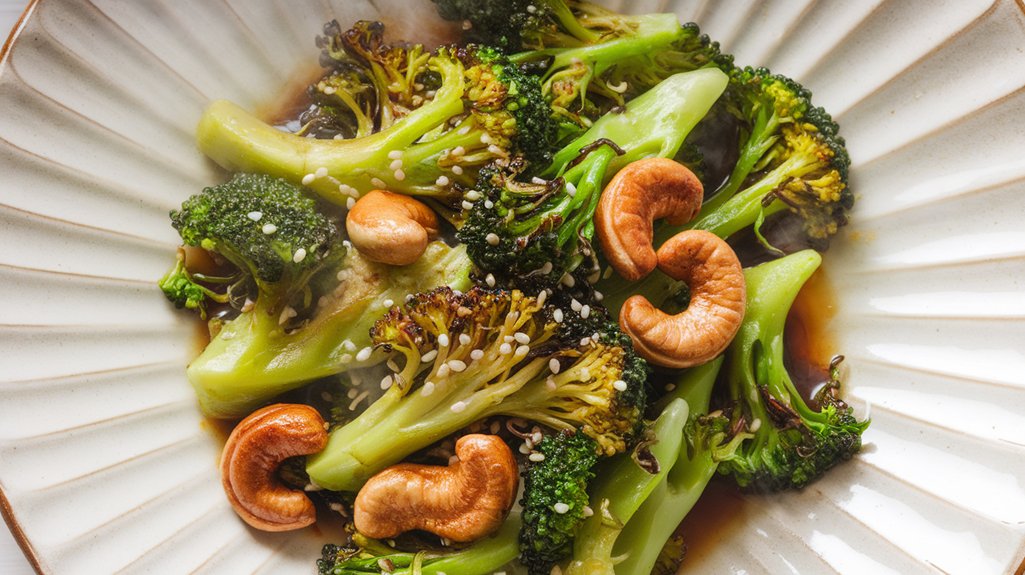broccoli stir fry with cashews