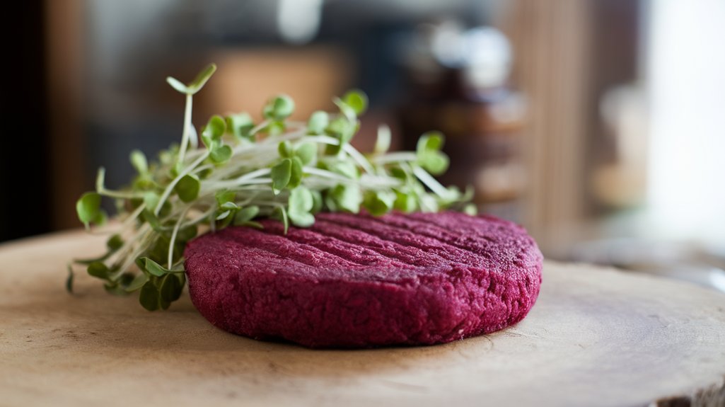 clover and beetroot patties