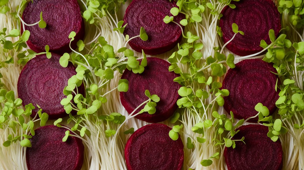 clover sprout beetroot burger patties