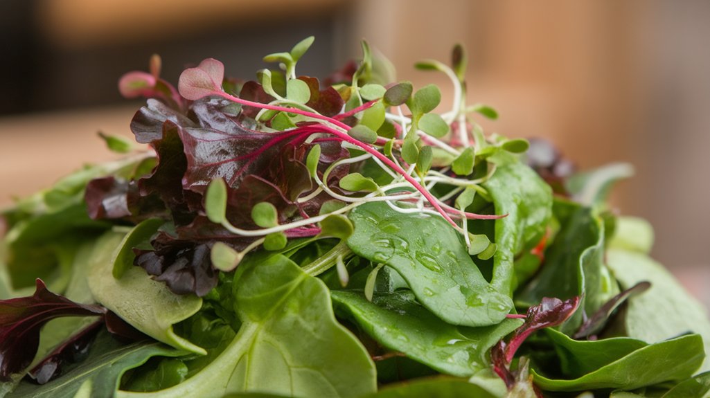 crunchy radish sprouts salad
