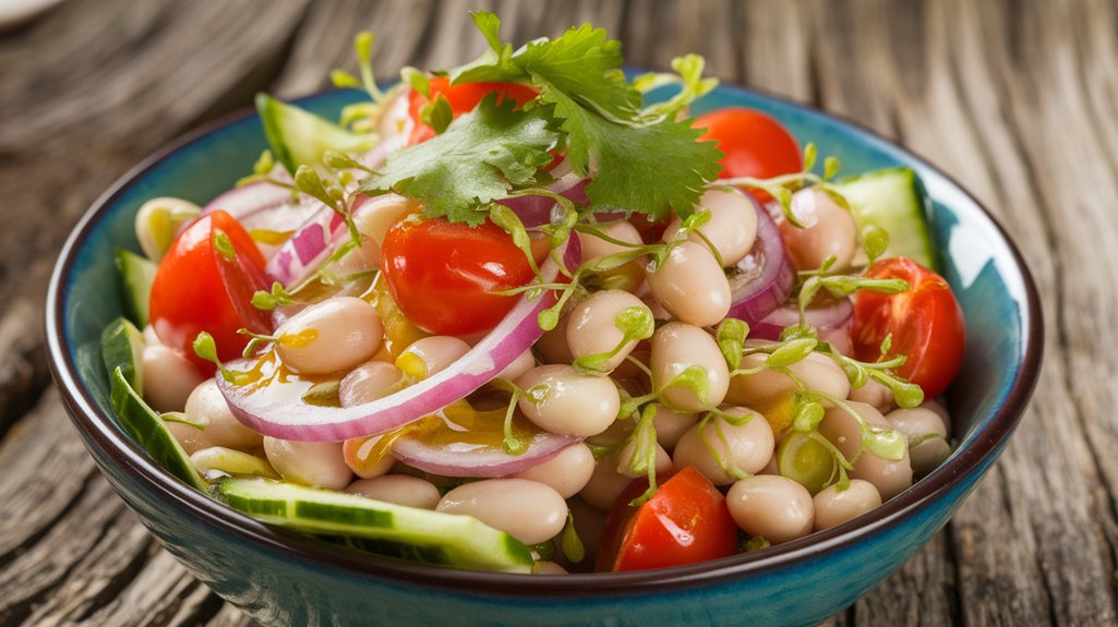 flavorful sprouted mung bean salad
