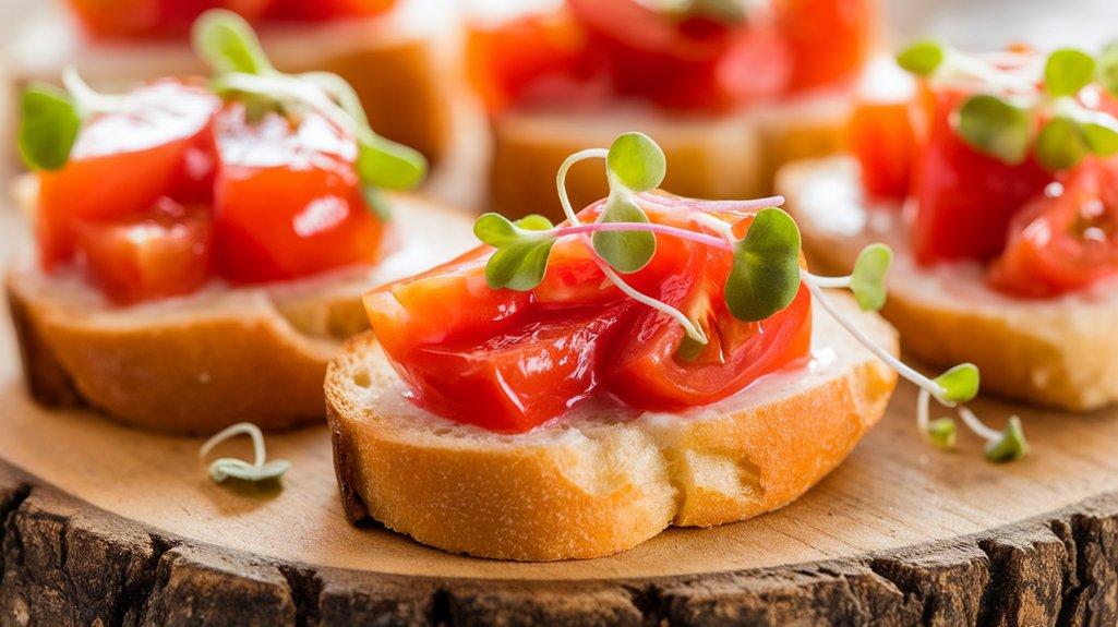 fresh bruschetta ingredient selection