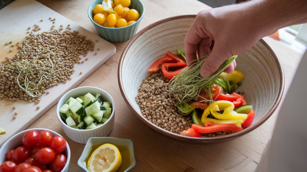 fresh ingredients for salad