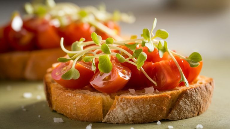 radish tomato bruschetta appetizers