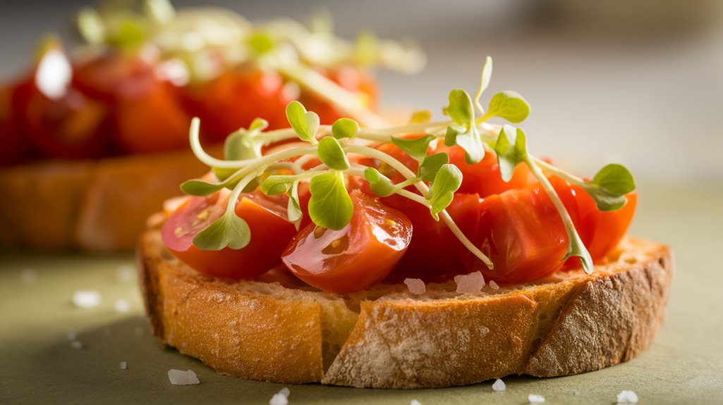 radish tomato bruschetta appetizers