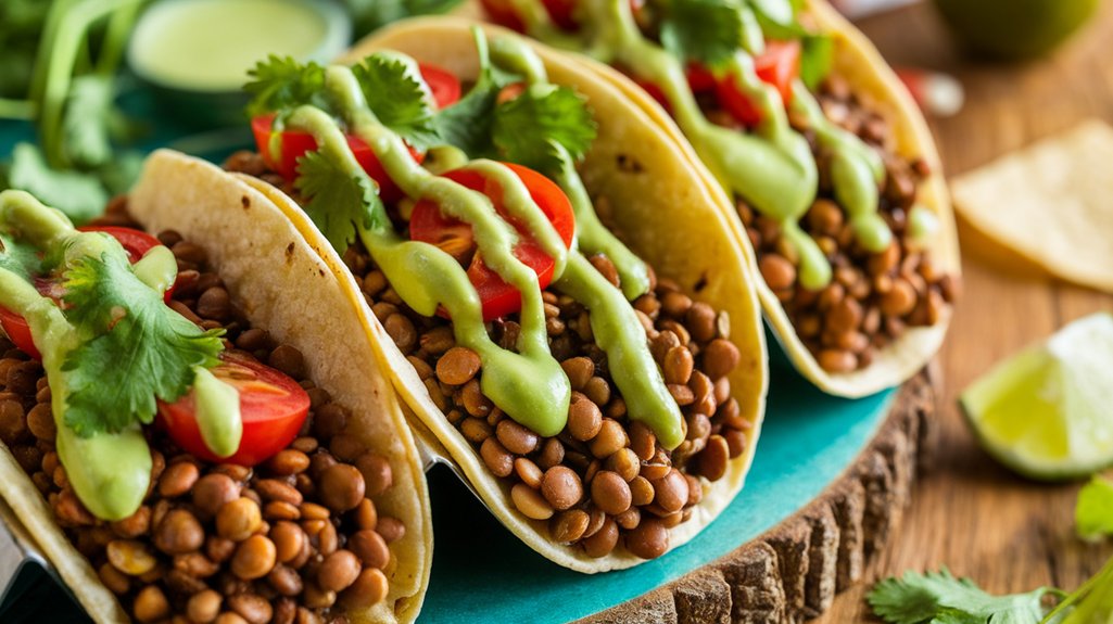 spicy lentil taco delight