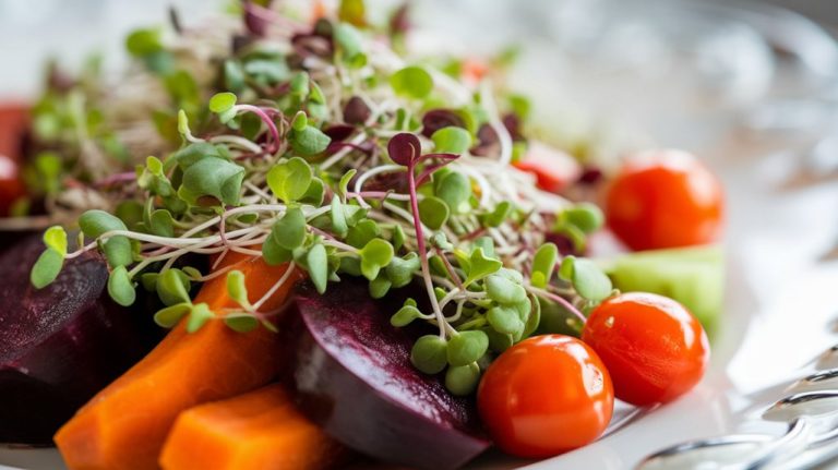 vegetarian dishes with sprouts