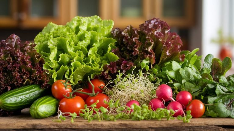 vibrant vegetable and sprout medley