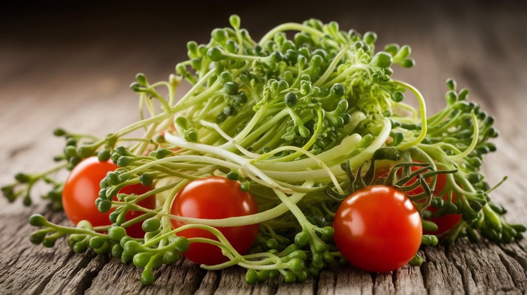 zesty sprouts and tomatoes