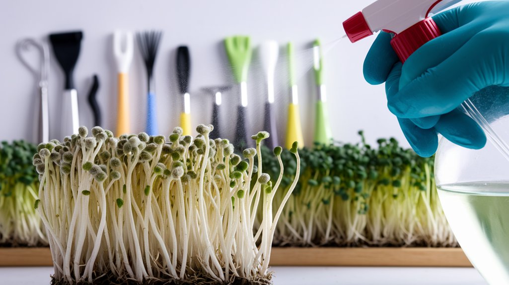 cleaning moldy sprouts safely
