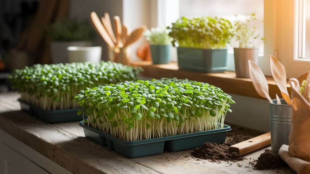 cost effective microgreen growing methods