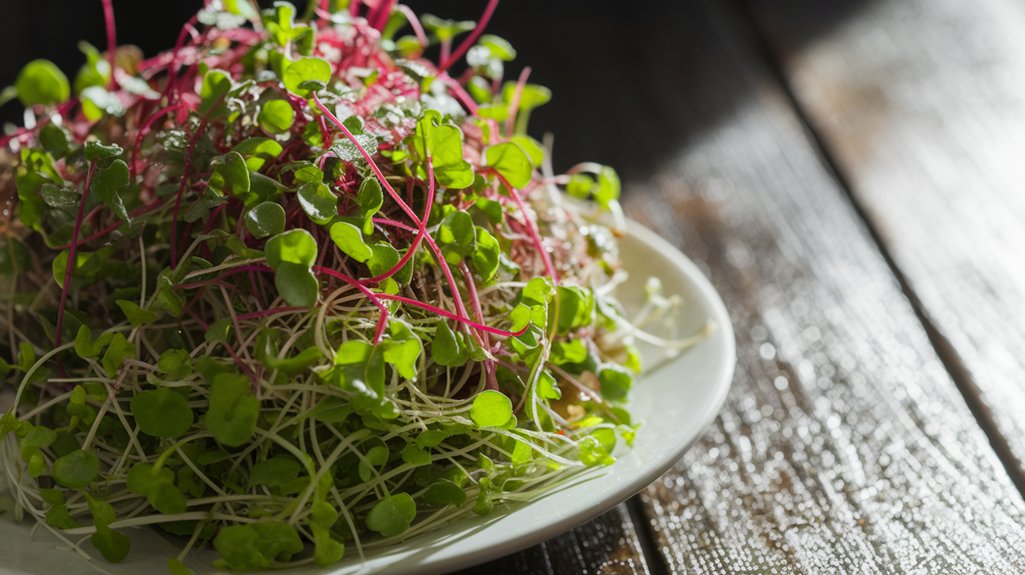 crisp spicy nutritious microgreens