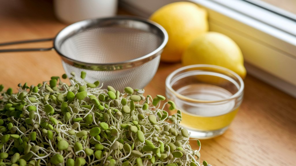 discard moldy sprouts promptly