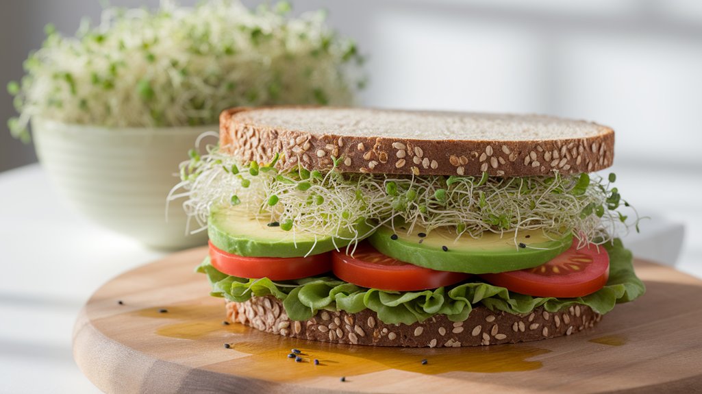 fresh sprouts enhance sandwiches