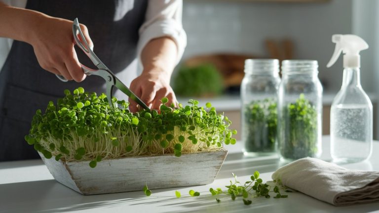 harvest and preserve microgreens
