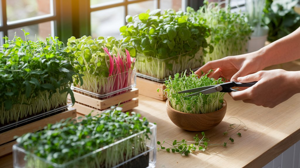 harvesting and using microgreens