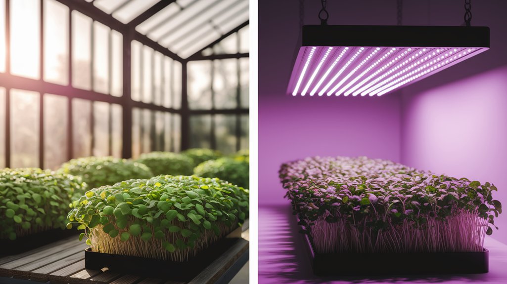 microgreens thrive with light