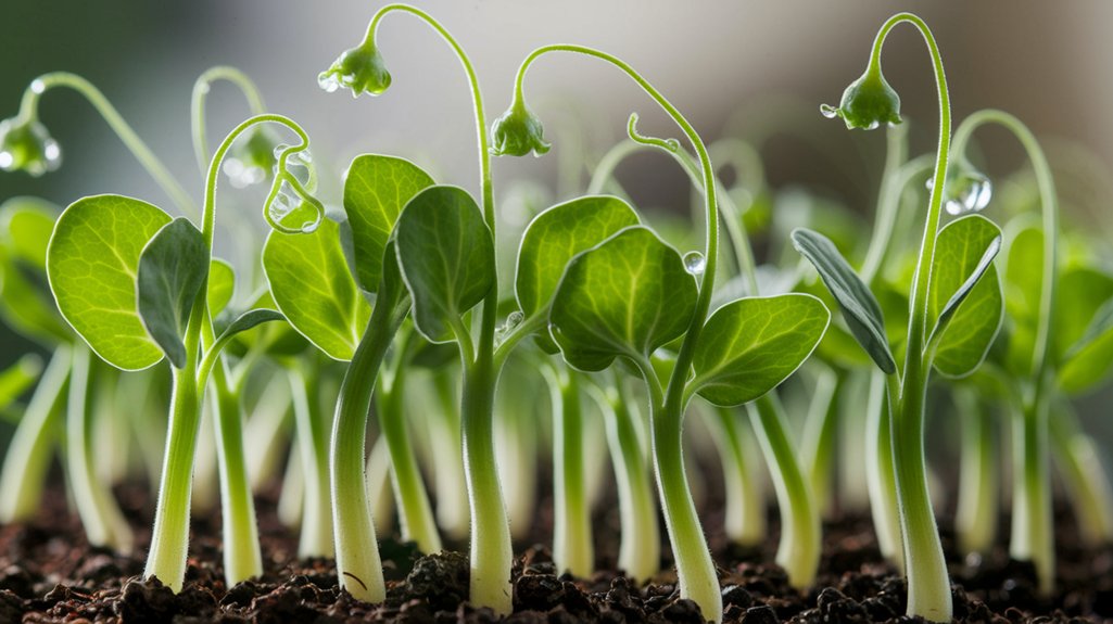 nutrient rich sweet pea shoots