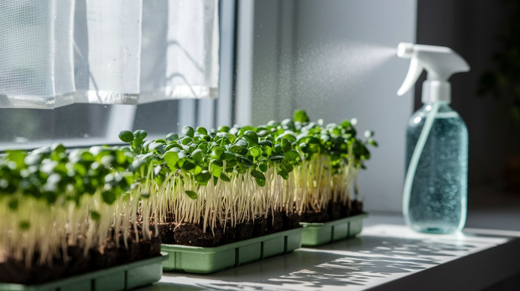 optimal growing conditions microgreens