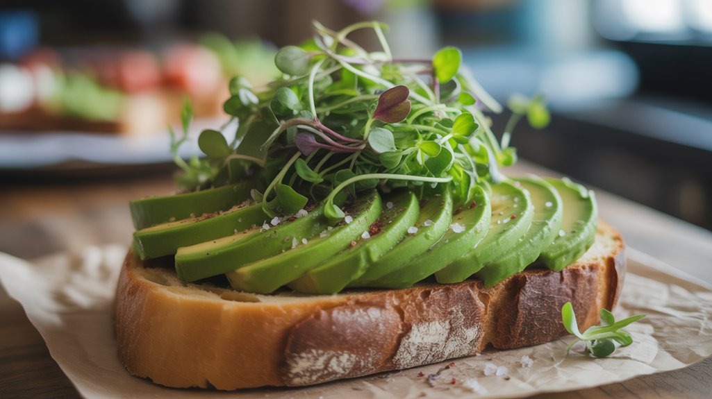 avocado toast with microgreens