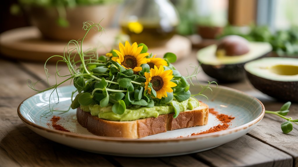 avocado toast with microgreens