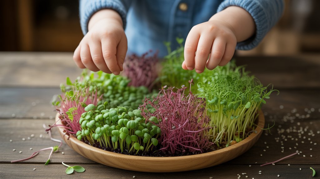 colorful microgreen salad ideas