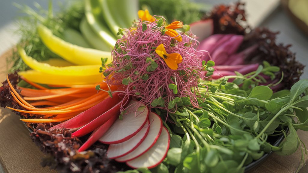 colorful nutrient packed rainbow salad