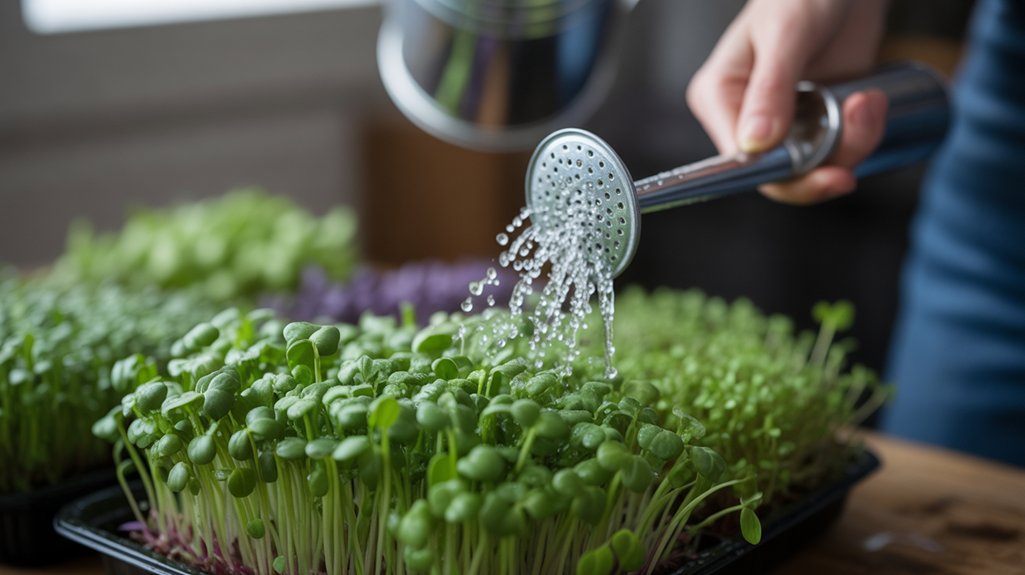 consistent moisture for microgreens