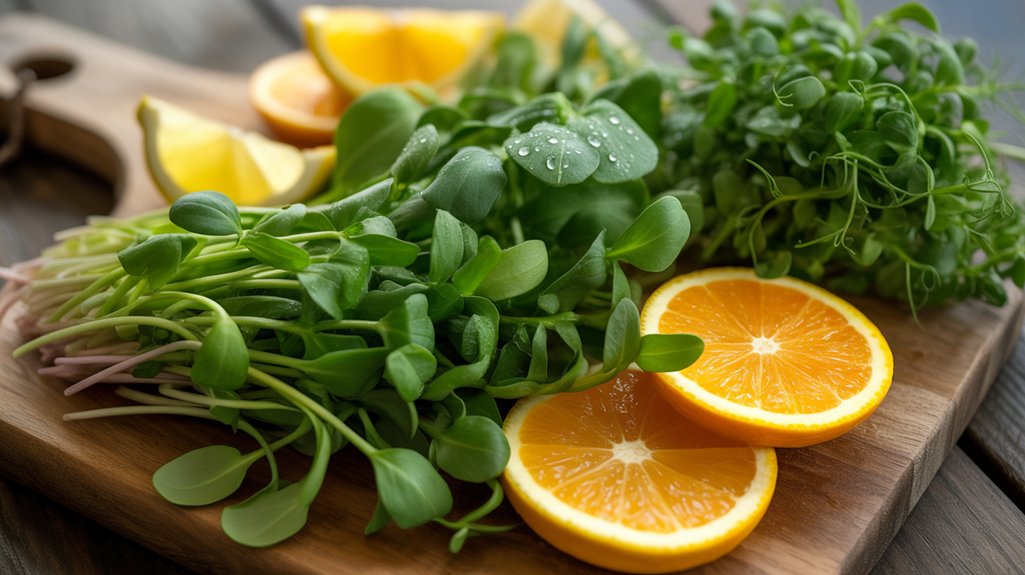 fresh citrusy microgreen combinations