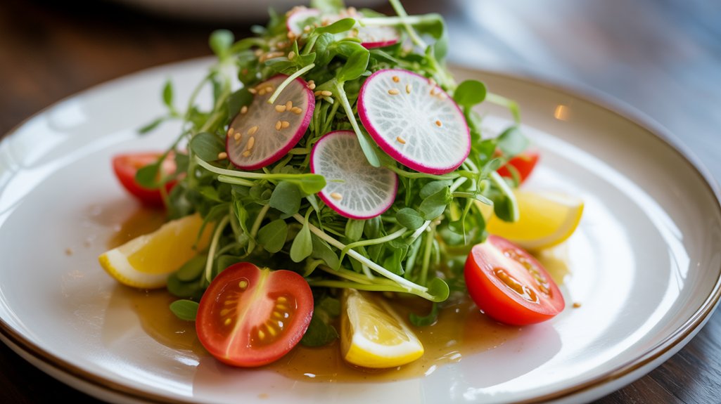 fresh microgreen salad delight