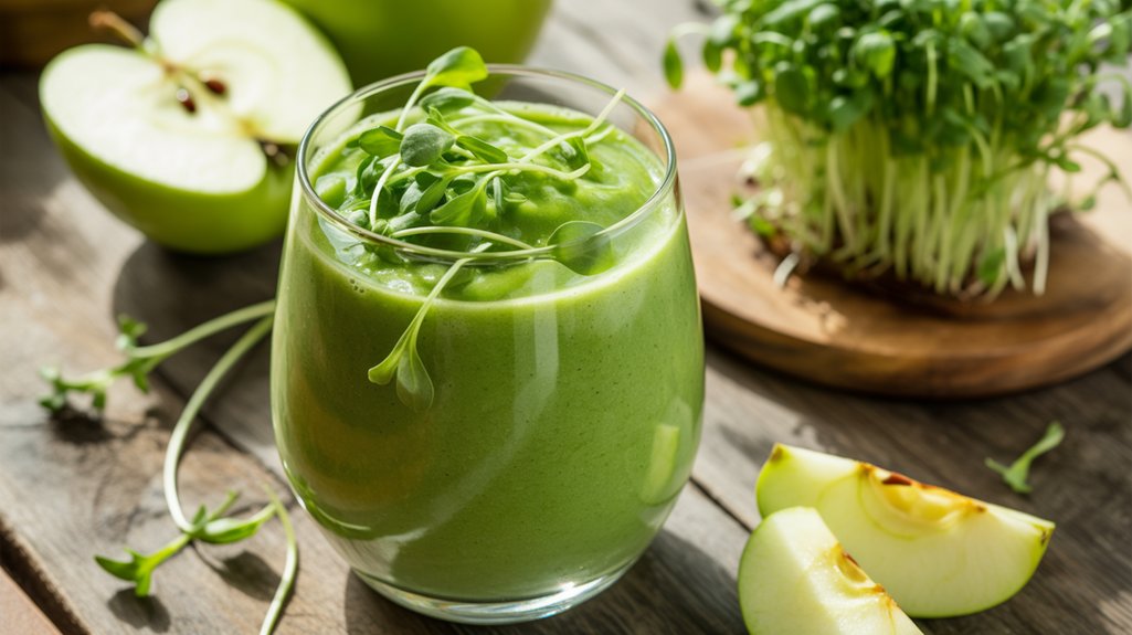 green apple arugula smoothie
