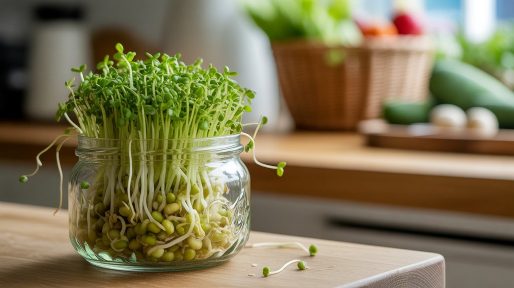 rinse beans for sprouting